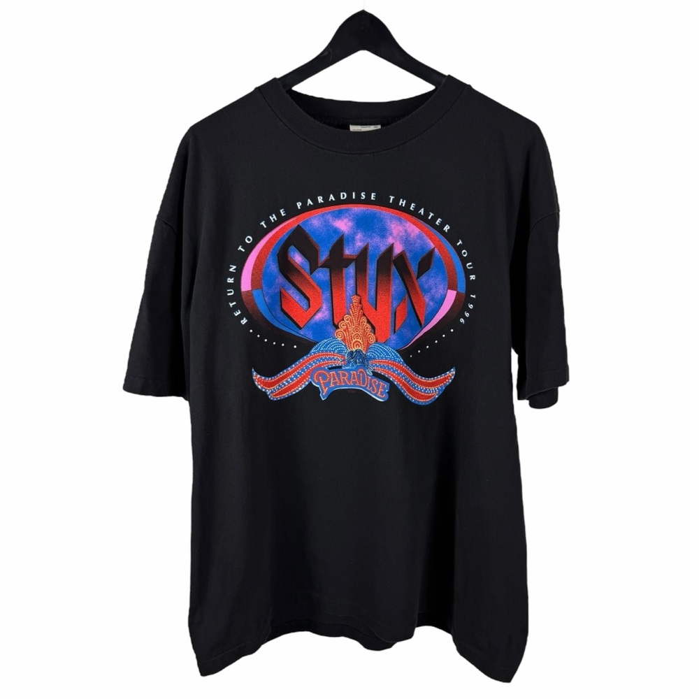 Vintage 1996 Styx Return To The Paradise Theatre Rock Band Shirt Size XL